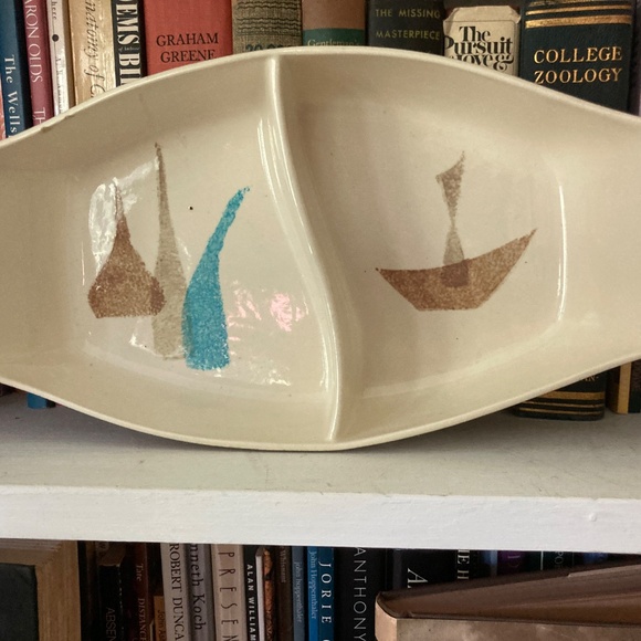 RARE Mid-century modern Redwing serving dish & 2 mugs - Picture 2 of 8